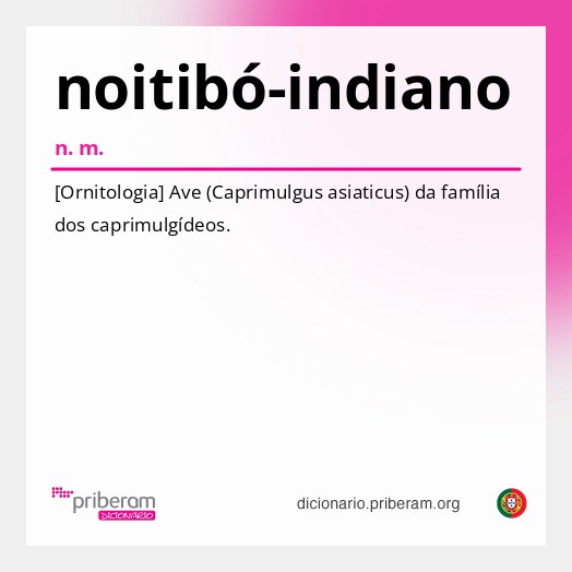 Significado de noitibó-indiano