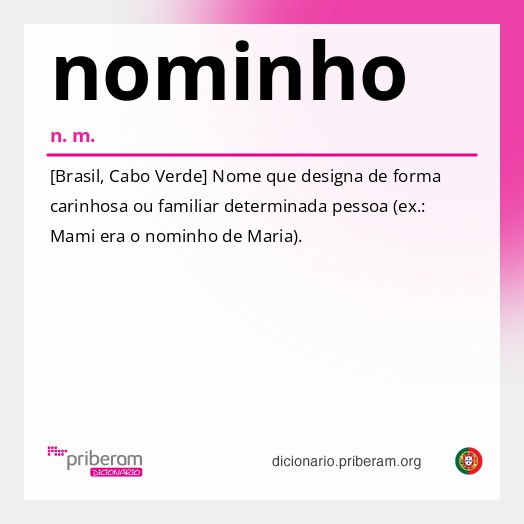 Significado de nominho