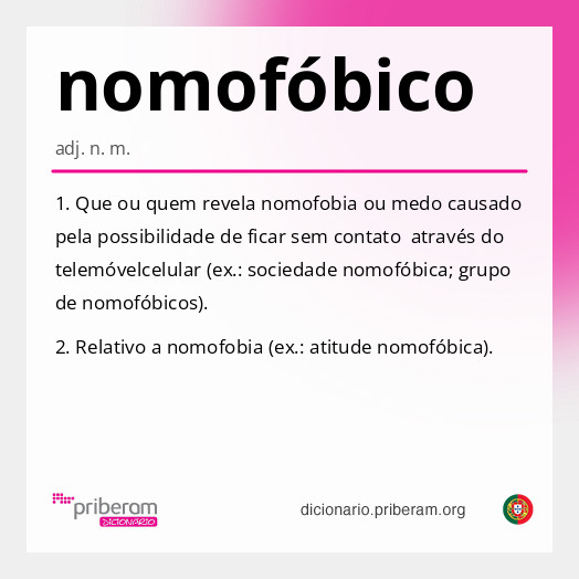 Significado de nomofóbico