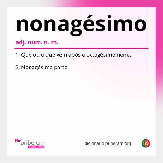 Significado de nonagésimo