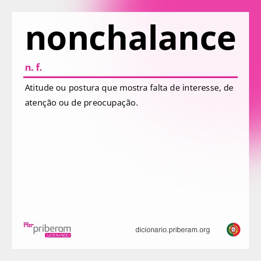 Significado de nonchalance
