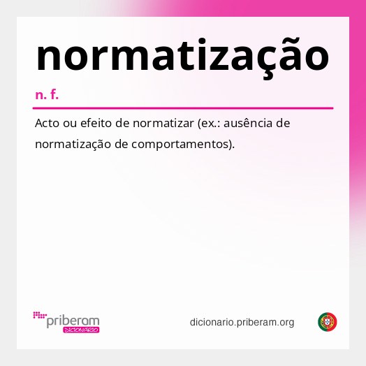 Significado de normatização