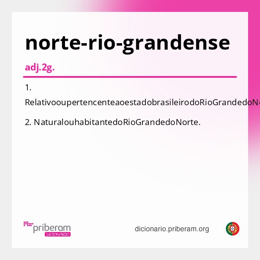 Significado de norte-rio-grandense
