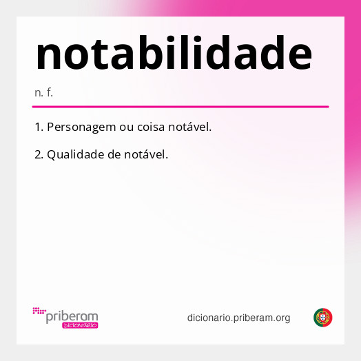 Significado de notabilidade