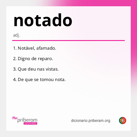 Significado de notado