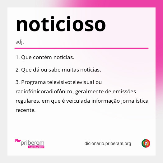 Significado de noticioso