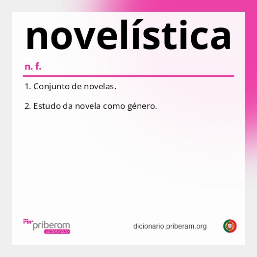Significado de novelística
