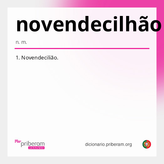 Significado de novendecilhão