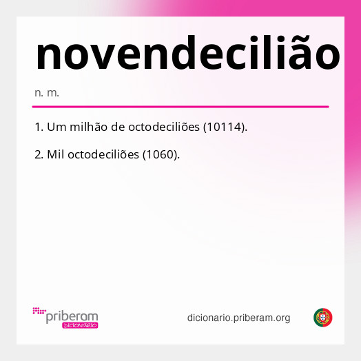 Significado de novendecilião