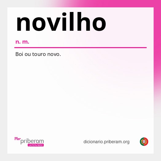 Significado de novilho