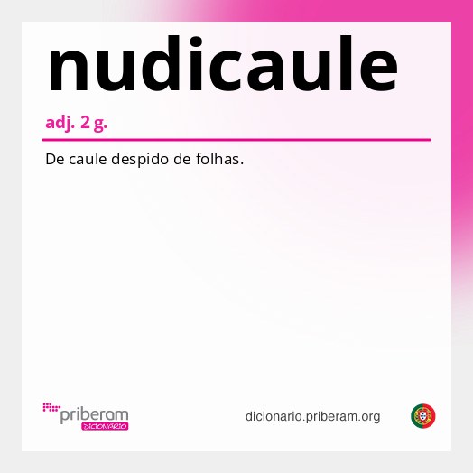 Significado de nudicaule