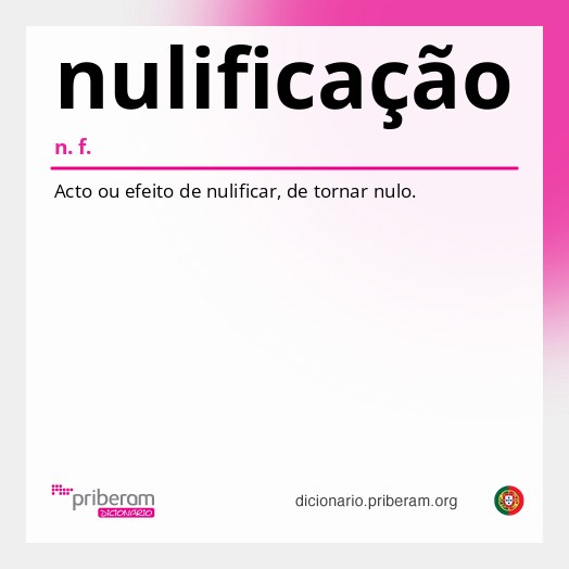 Significado de nulificação