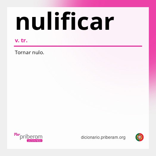 Significado de nulificar