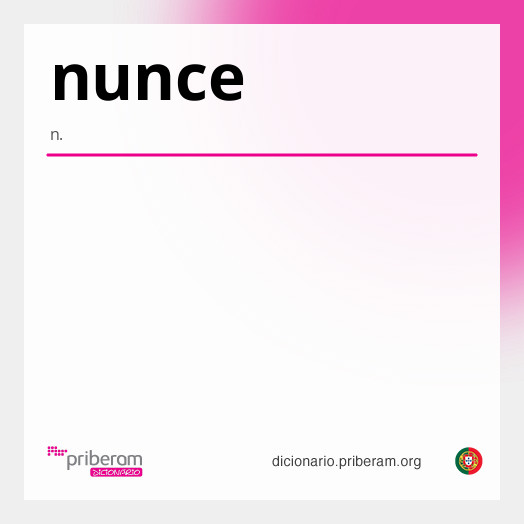 Significado de nunce