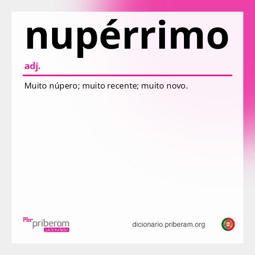 Significado de nupérrimo