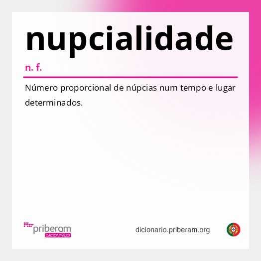 Significado de nupcialidade