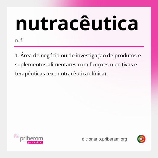 Significado de nutracêutica
