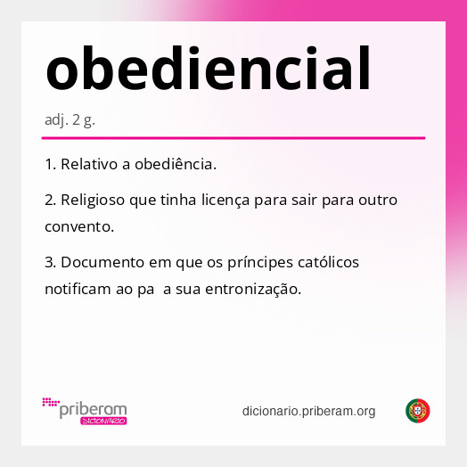 Significado de obediencial