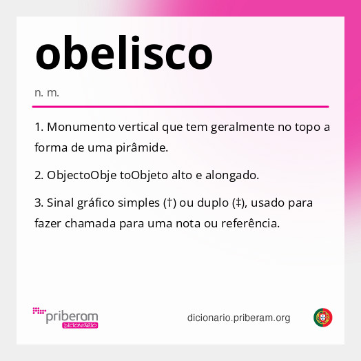 Significado de obelisco