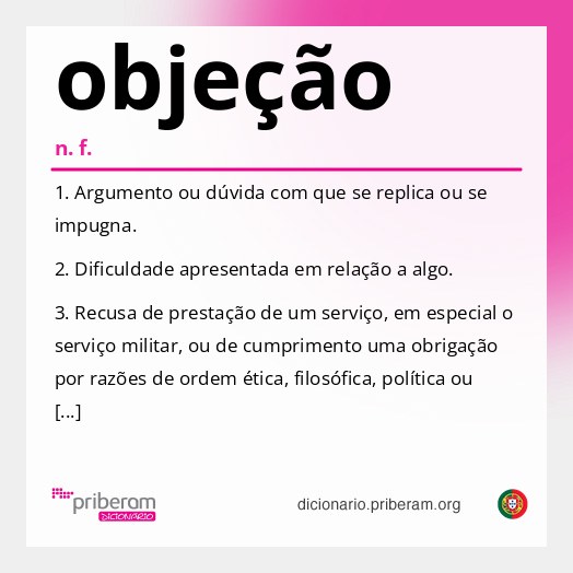 Significado de objeção