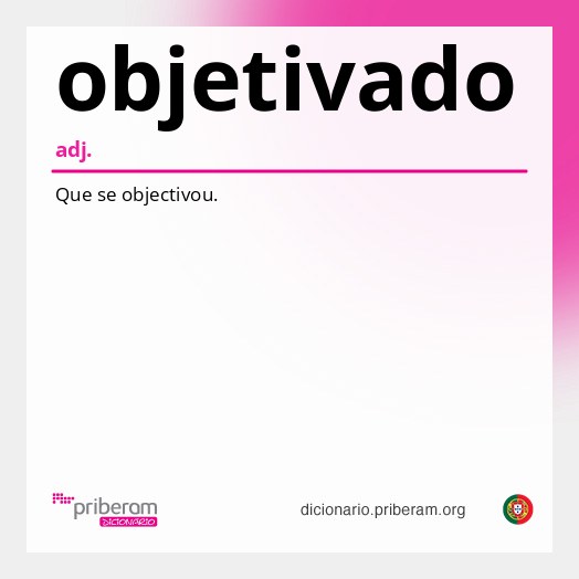 Significado de objetivado