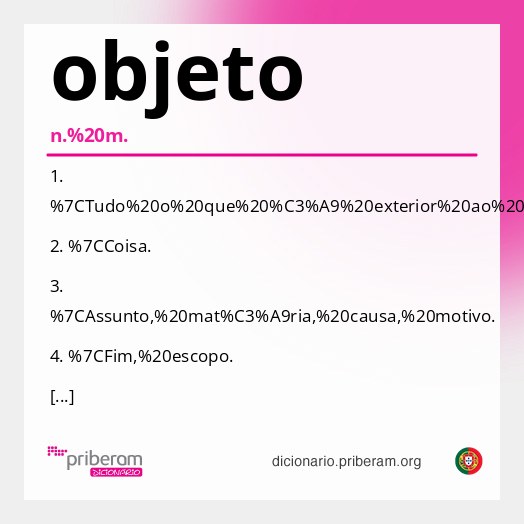 Significado de objeto