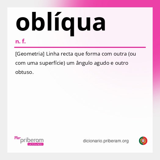 Significado de oblíqua