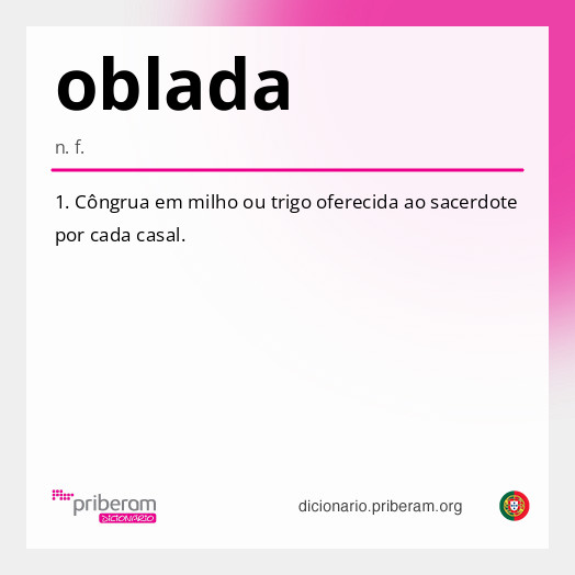 Significado de oblada