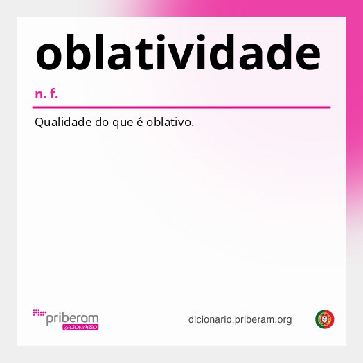 Significado de oblatividade