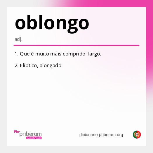 Significado de oblongo