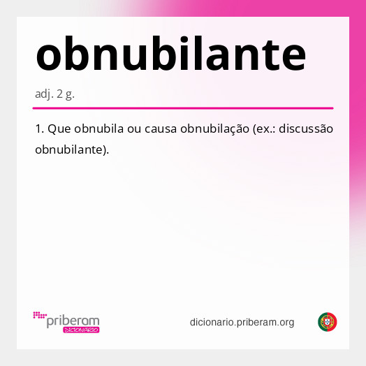 Significado de obnubilante