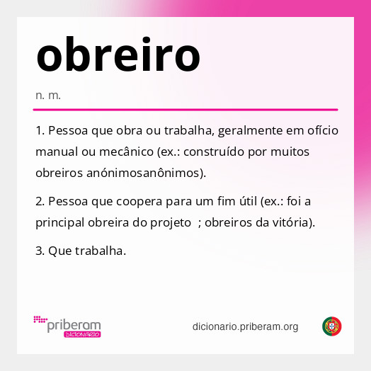 Significado de obreiro