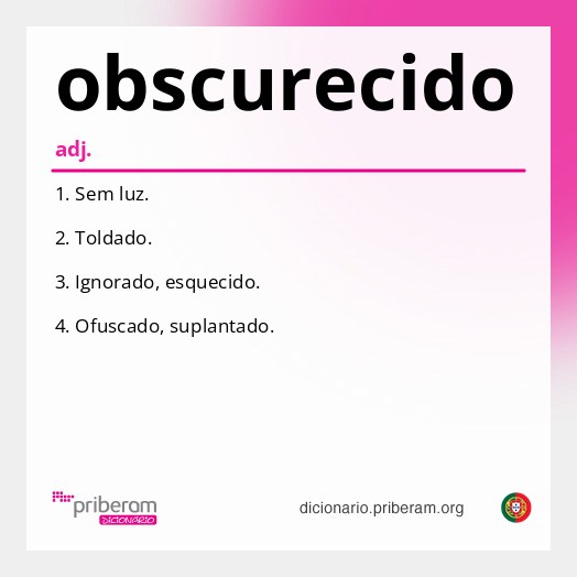 Significado de obscurecido