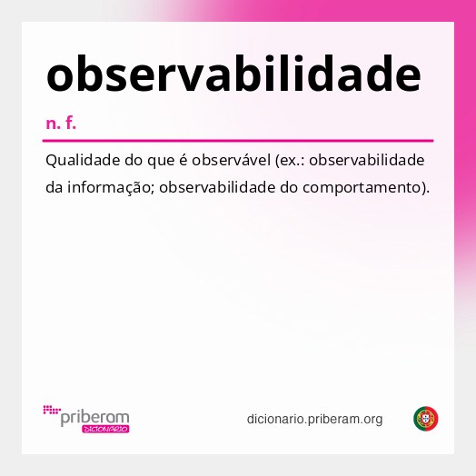 Significado de observabilidade