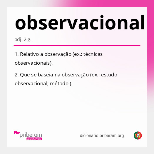 Significado de observacional