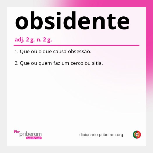 Significado de obsidente