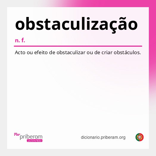 Significado de obstaculização