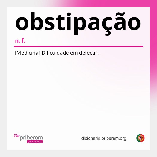 Significado de obstipação