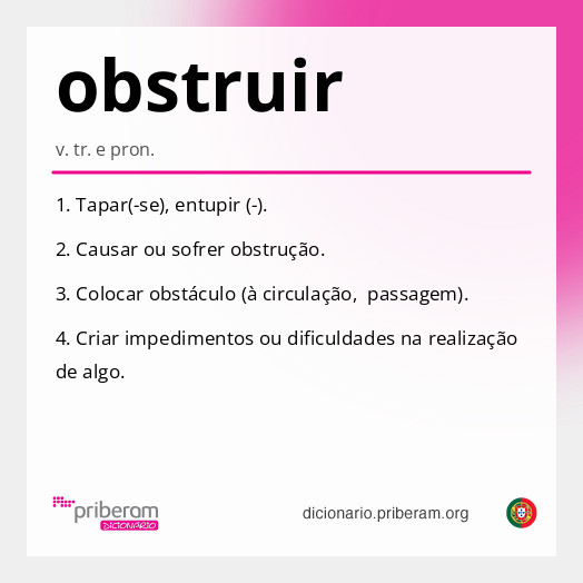 Significado de obstruir