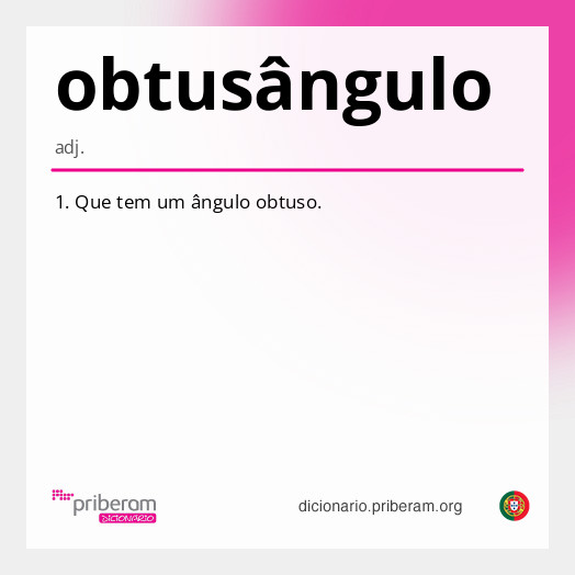 Significado de obtusângulo