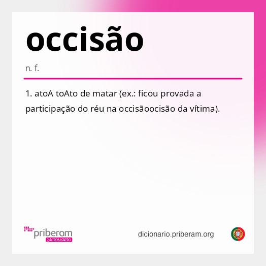 Significado de occisão