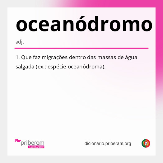 Significado de oceanódromo