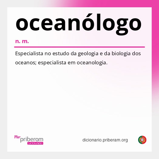 Significado de oceanólogo
