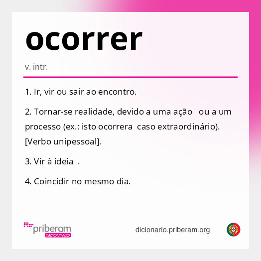 Significado de ocorrer