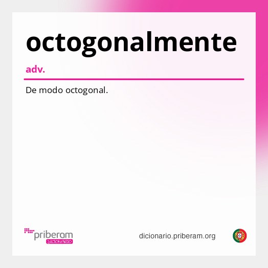 Significado de octogonalmente