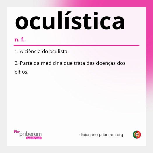 Significado de oculística