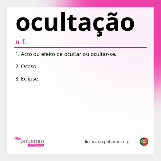 Significado de ocultação