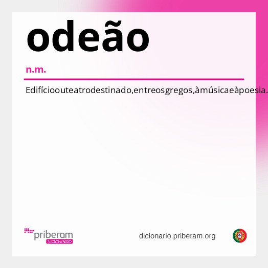 Significado de odeão