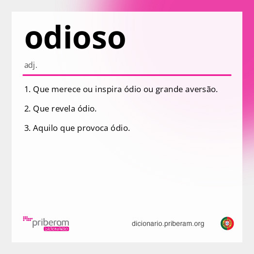 Significado de odioso
