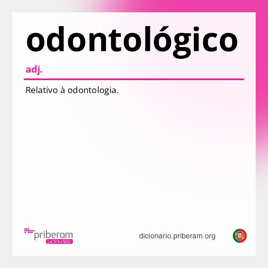 Significado de odontológico